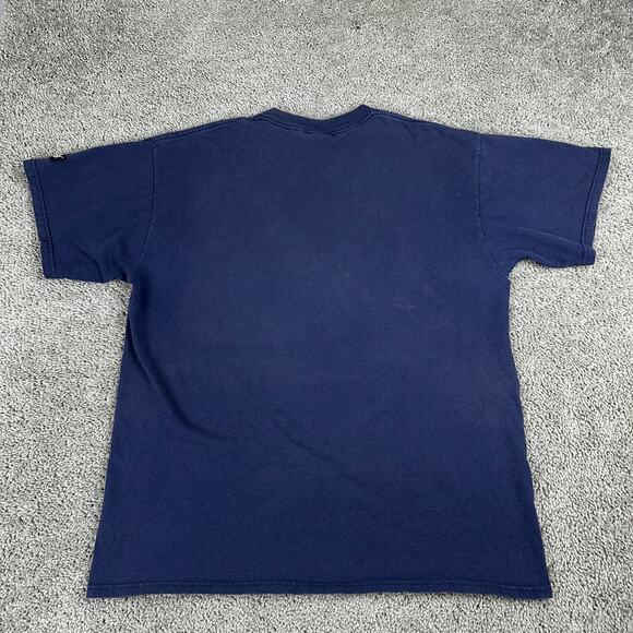 VINTAGE Cleveland Indians Shirt Mens Large Blue Red MLB Baseball Y2K 2000 - Picture 8 of 12